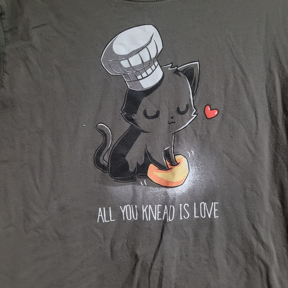 Chef Cat Graphic T-Shirt - Black
